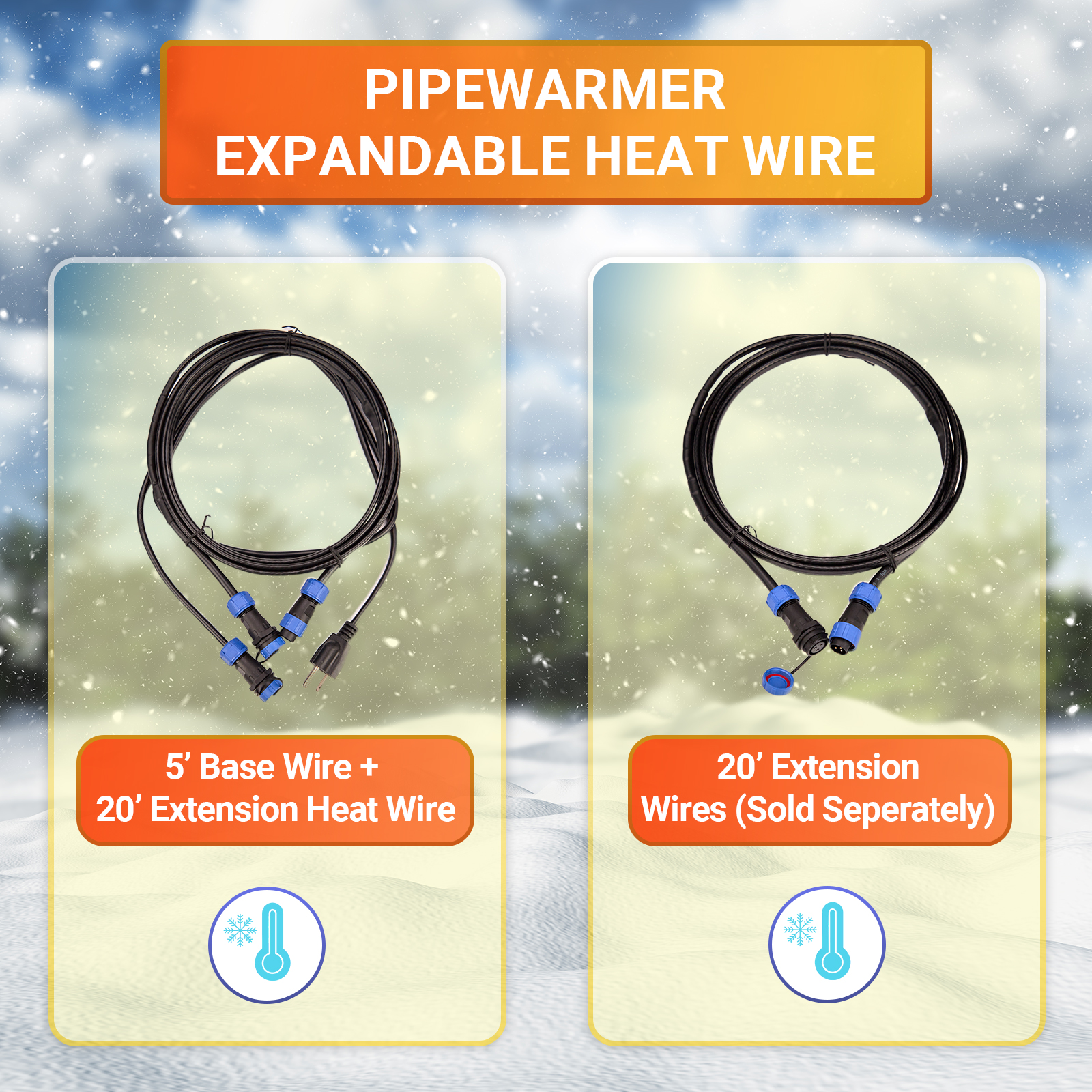 Pipewarmers Expandable Heat Wire